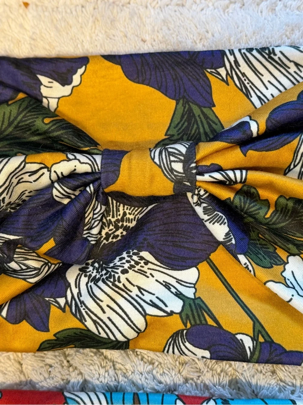 Floral Twist Headwraps Set - Multicolor Botanicals set of 5
